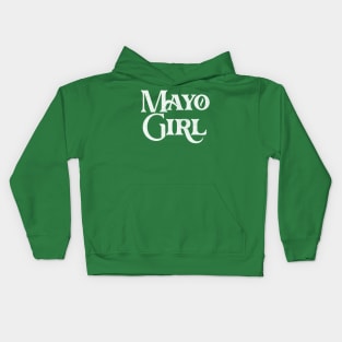 Mayo Girl / Retro Style Typography Apparel Kids Hoodie